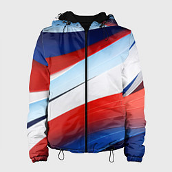 Куртка с капюшоном женская Волнистая абстракция в стиле минимализм, цвет: 3D-черный