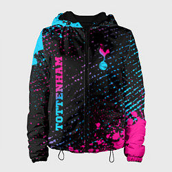 Куртка с капюшоном женская Tottenham - neon gradient вертикально, цвет: 3D-черный