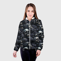 Куртка с капюшоном женская Пепельное поле, цвет: 3D-белый — фото 2