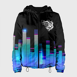 Куртка с капюшоном женская Burzum эквалайзер, цвет: 3D-черный