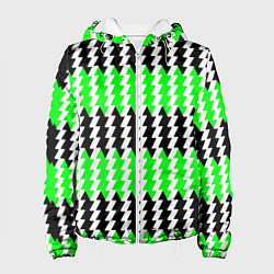 Женская куртка Вертикальные чёрно-зелёные полосы