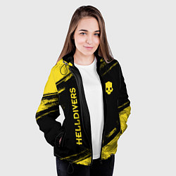 Куртка с капюшоном женская Helldivers: Skull Logo, цвет: 3D-черный — фото 2