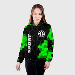 Куртка с капюшоном женская Dongfeng green sport hexagon, цвет: 3D-черный — фото 2