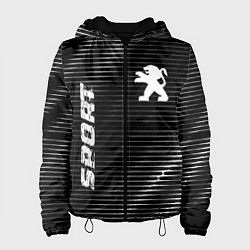 Куртка с капюшоном женская Peugeot sport metal, цвет: 3D-черный