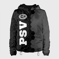 Куртка с капюшоном женская PSV sport на темном фоне по-вертикали, цвет: 3D-черный