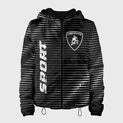 Куртка с капюшоном женская Lamborghini sport metal, цвет: 3D-черный