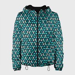 Женская куртка Бирюзовый геометрия