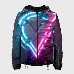 Женская куртка Neon geometric abstraction - ai art