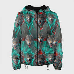 Женская куртка Паттерн из волков эпично