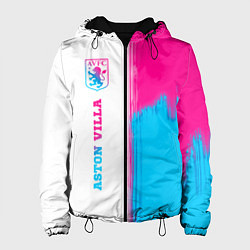 Женская куртка Aston Villa neon gradient style по-вертикали