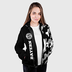 Куртка с капюшоном женская Bayern sport на темном фоне по-вертикали, цвет: 3D-черный — фото 2