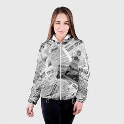Куртка с капюшоном женская Газеты 9 мая, цвет: 3D-белый — фото 2