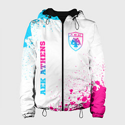 Женская куртка AEK Athens neon gradient style вертикально