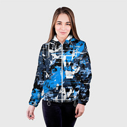 Куртка с капюшоном женская Extreme glitch, цвет: 3D-белый — фото 2