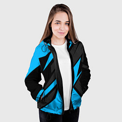 Куртка с капюшоном женская Geometry racing, цвет: 3D-черный — фото 2