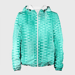 Женская куртка Светлый бирюзовый абстрактный полосочки