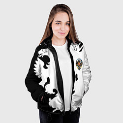 Куртка с капюшоном женская Имперская Россия спортивный стиль, цвет: 3D-черный — фото 2
