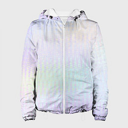 Куртка с капюшоном женская Бледный сиреневый тай-дай, цвет: 3D-белый