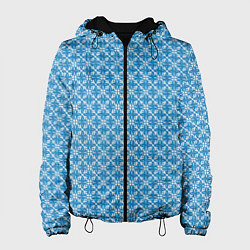 Женская куртка Сине-белый узорчатый