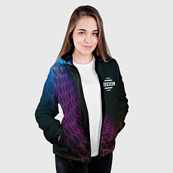 Куртка с капюшоном женская Haval neon hexagon, цвет: 3D-черный — фото 2
