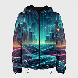 Женская куртка Metropolis - vaporwave neon glow