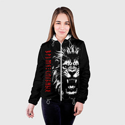 Куртка с капюшоном женская Лев - время сильных, цвет: 3D-белый — фото 2