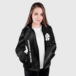 Куртка с капюшоном женская Black Clover metal anime lines, цвет: 3D-черный — фото 2