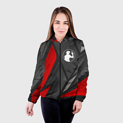 Куртка с капюшоном женская Cowboy Bebop red lines, цвет: 3D-черный — фото 2