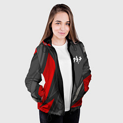 Куртка с капюшоном женская Akira red lines, цвет: 3D-черный — фото 2