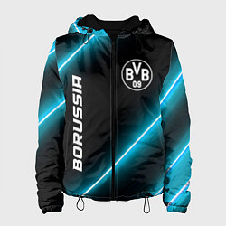 Куртка с капюшоном женская Borussia неоновые лампы, цвет: 3D-черный