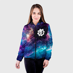 Куртка с капюшоном женская Gears of War space game, цвет: 3D-черный — фото 2