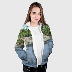 Куртка с капюшоном женская Троицко-байновское месторождение глины, цвет: 3D-белый — фото 2