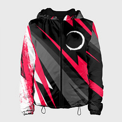 Куртка с капюшоном женская Demon Slayer electro lines, цвет: 3D-черный