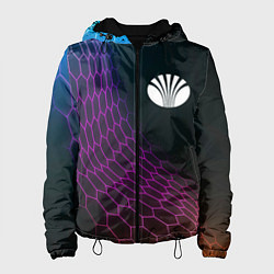 Куртка с капюшоном женская Daewoo neon hexagon, цвет: 3D-черный