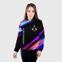 Куртка с капюшоном женская Assassins Creed speed game lights, цвет: 3D-черный — фото 2