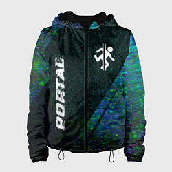 Женская куртка Portal glitch blue