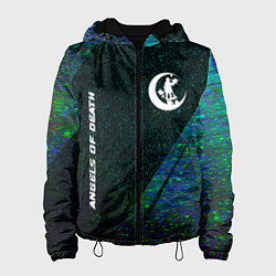 Куртка с капюшоном женская Angels of Death glitch blue, цвет: 3D-черный