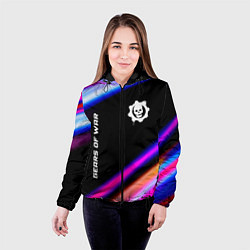 Куртка с капюшоном женская Gears of War speed game lights, цвет: 3D-черный — фото 2