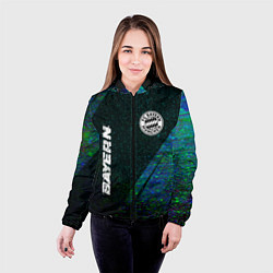 Куртка с капюшоном женская Bayern glitch blue, цвет: 3D-черный — фото 2