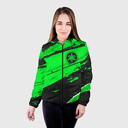 Куртка с капюшоном женская Yamaha sport green, цвет: 3D-черный — фото 2