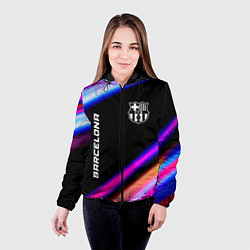 Куртка с капюшоном женская Barcelona speed game lights, цвет: 3D-черный — фото 2