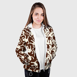 Куртка с капюшоном женская Ъуъ съука mem retro, цвет: 3D-белый — фото 2