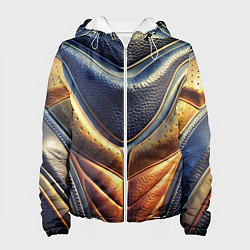 Женская куртка Футуристический текстурный костюм из кожи