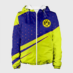 Куртка с капюшоном женская Borussia logo geometry, цвет: 3D-белый