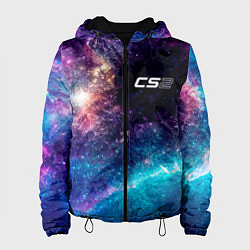 Куртка с капюшоном женская Counter Strike 2 space game, цвет: 3D-черный
