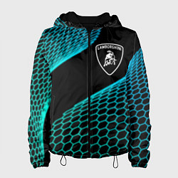 Куртка с капюшоном женская Lamborghini electro hexagon, цвет: 3D-черный