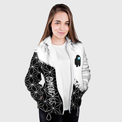 Куртка с капюшоном женская Among us mobile game retro, цвет: 3D-белый — фото 2