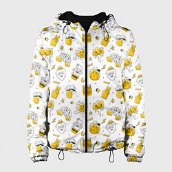 Куртка с капюшоном женская Хиппи бла бла, цвет: 3D-черный