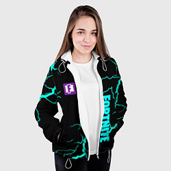 Куртка с капюшоном женская Fortnite storm games, цвет: 3D-белый — фото 2