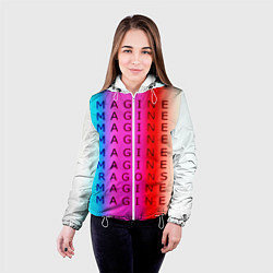 Куртка с капюшоном женская Imagine Dragons neon rock, цвет: 3D-белый — фото 2
